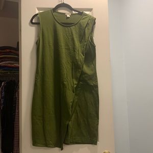 Jcrew small cotton green tank dress